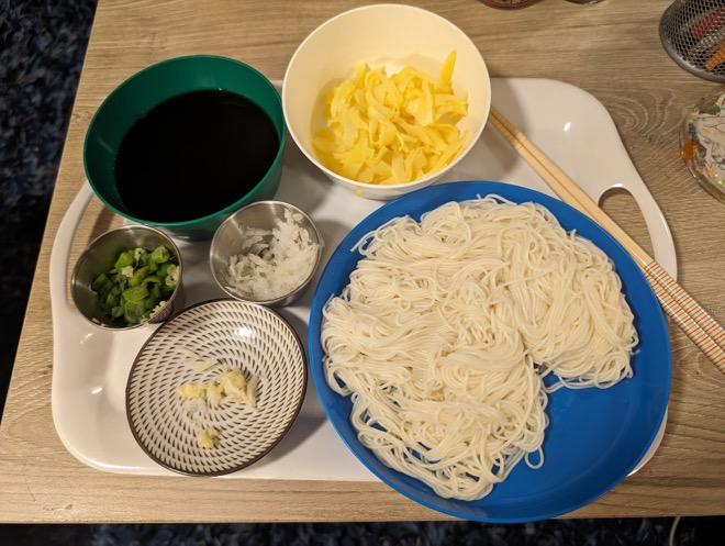 new recipe: cold somen noodles