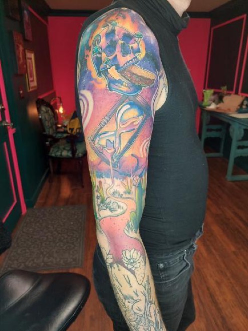 tattoo sleeve with arm-cap fully colored